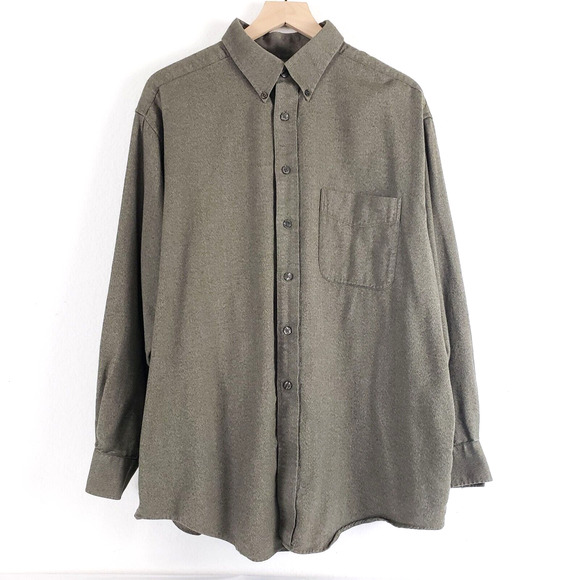 Turnbury Green Mens SIZE XL Textured Long Sleeve Button Down Casual Dress Shirt - Picture 1 of 7